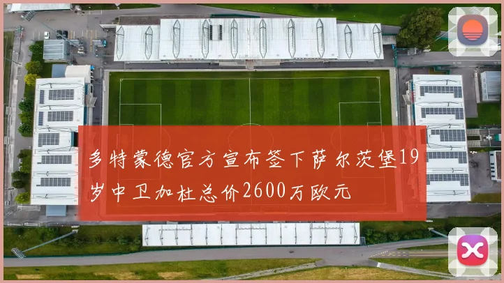 多特蒙德官方宣布签下萨尔茨堡19岁中卫加杜总价2600万欧元